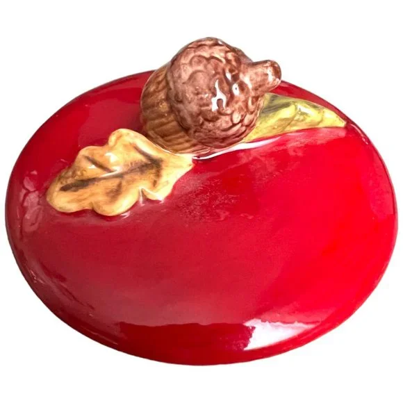 💕 SOLD 💕 Grasslands Road Crimson Hollow Owl TEAPOT Acorn Lid Ceramic Whimsical - Picture 10 of 11